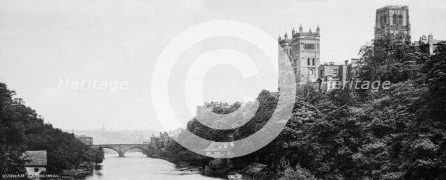 Durham Cathedral and the Old Fulling Mill overlooking the River Wear, County Durham. Creator: Unknown.