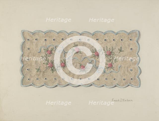 Pin Cushion Doily, c. 1939. Creator: Frank Nelson.