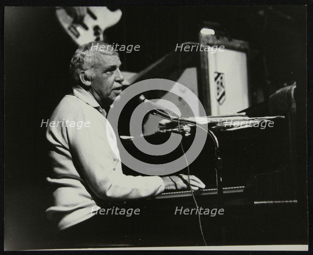 Buddy Rich playing the piano, Forum Theatre, Hatfield, Hertfordshire, November 1986. Artist: Denis Williams