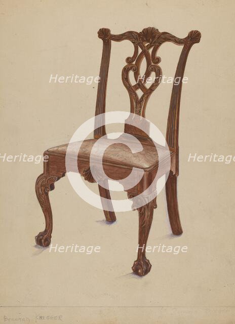 Side Chair, 1936. Creator: Bernard Krieger.