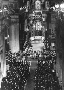 State funeral of Sir Winston Churchill, St Paul's Cathedral, 30th January 1965. Artist: Unknown