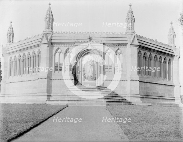 Grenadier at Memorial Well, Cawnpore, India, 1902. Creator: Kirk & Sons of Cowes.