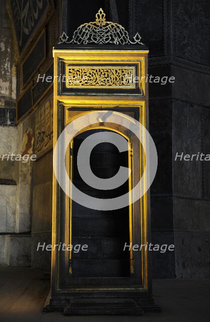 Minbar, Hagia Sophia, Istanbul, Turkey, 2013.  Creator: LTL.
