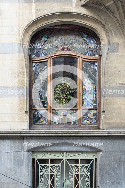 Miscellaneous Brussels art nouveau details, Belgium, c2014-c2017. Artist: Alan John Ainsworth.