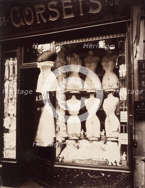 Corsets. Boulevard de Strasbourg, 1912. Artist: Atget, Eugène (1857-1927)