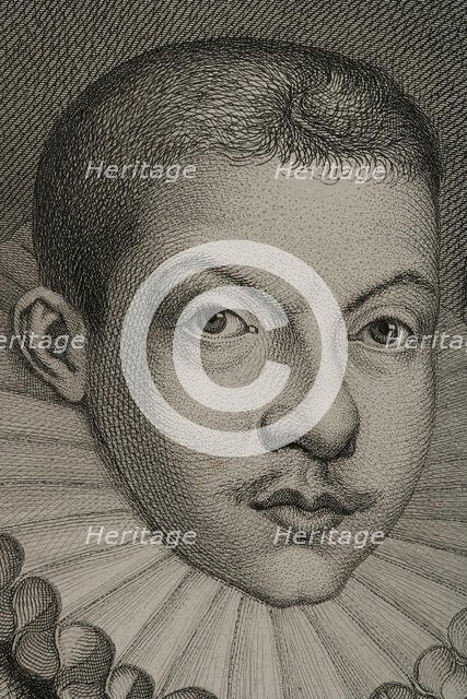 Philip III (1578-1621), King of Spain (1598-1621) and also, as Philip II, King of Portugal..., 1879. Creators: Alphonse Charles Masson, Magin Pujadas.