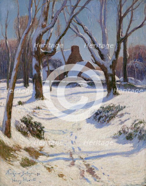 Snow in Brittany, 1892. Creator: Moret, Henry (1856-1913).