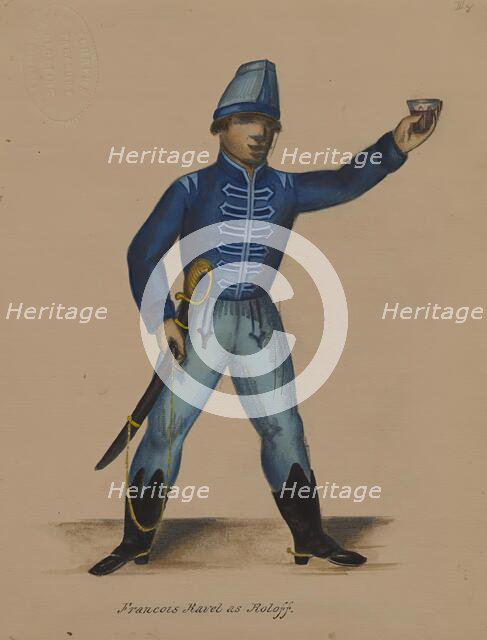 Françoise Ravel as Roloff, 1855-1859. Creator: Alfred Jacob Miller.