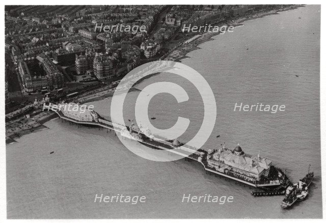Aerial view of Eastbourne, Sussex, from a Zeppelin, 1931 (1933). Artist: Unknown