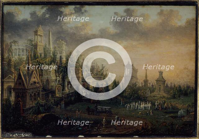 Pere-Lachaise cemetery, current 20th arrondissement, 1835. Creator: Jean Francois Lebelle.