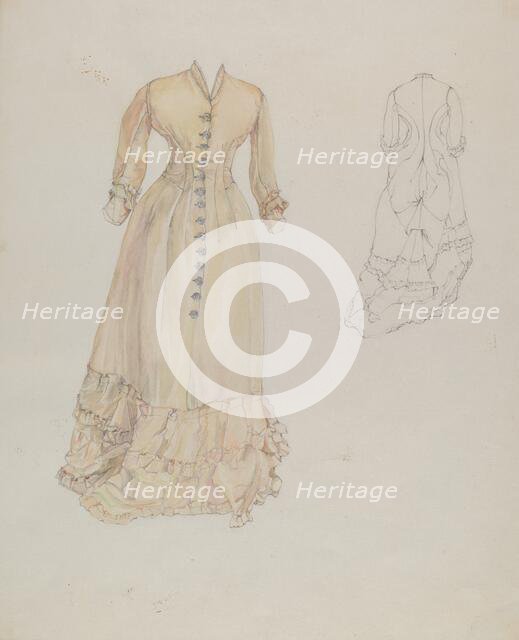 Wedding Dress, c. 1937. Creator: Arelia Arbo.