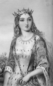 Margaret of Anjou (1430-1482), queen consort of King Henry VI, 1851.Artist: WJ Edwards