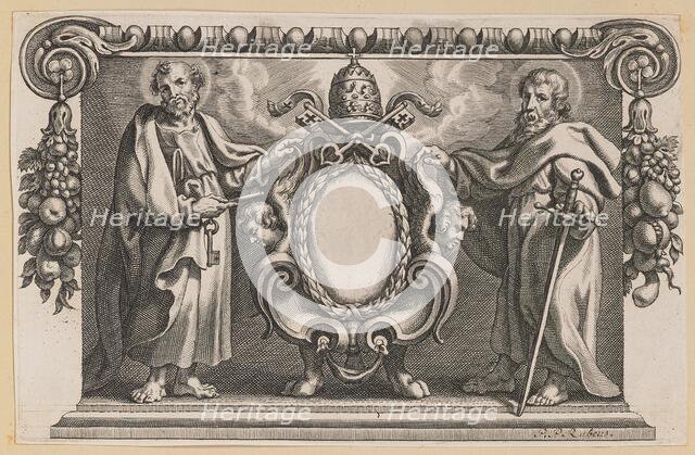 Vignette for a Book Dedicated to Pope Urban VII, 1613/1646. Creator: Unknown.