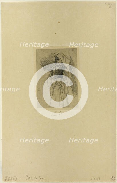 Young Breton Woman, n.d. Creator: Félicien Rops.