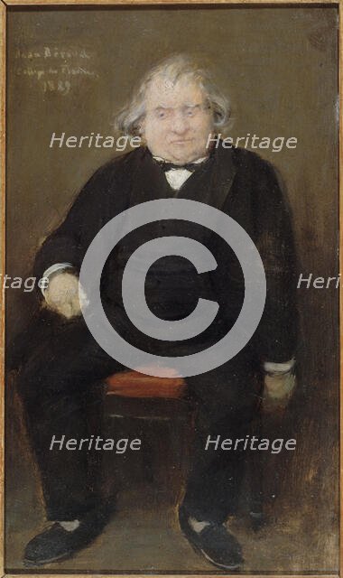 Portrait of Ernest Renan (1823-1892), philosopher, 1889. Creator: Jean Beraud.