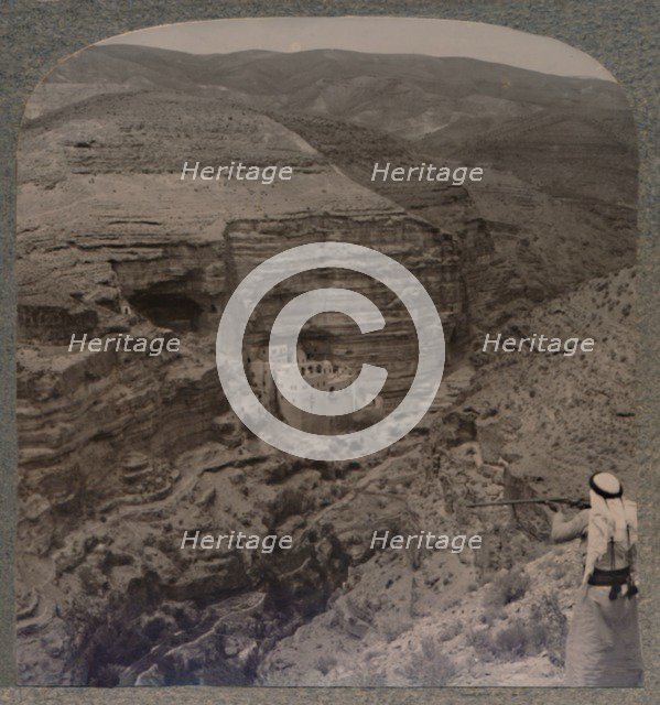 'Convent of Elijah. Bedouins shooting', c1900. Artist: Unknown.