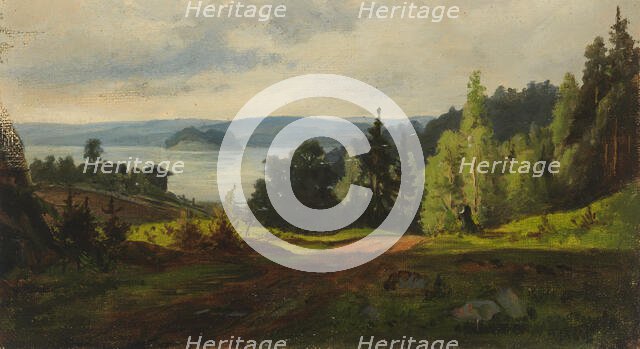 Vaara and lake view, 1870-1879. Creator: Johan Knutson.