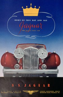 Advert for the Jaguar SS car, 1937. Artist: Unknown