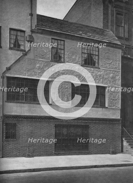 Detail of parge work, office and residence of Frederick Sterner, New York, 1922. Artist: Unknown.