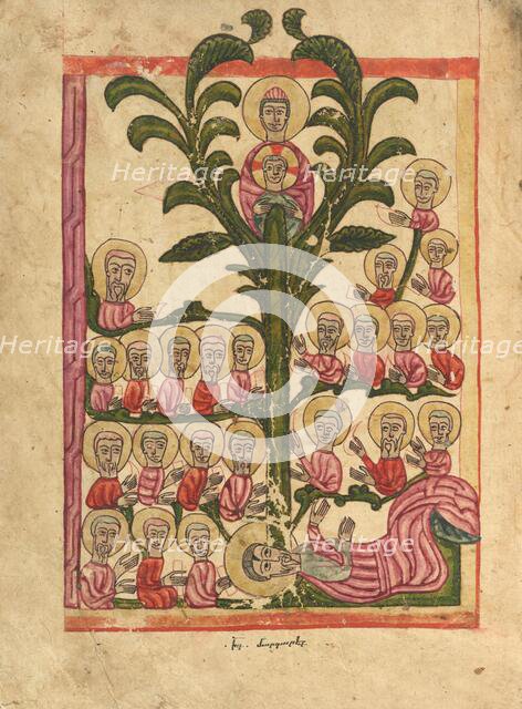 The Tree of Jesse; Gospel Book, 1583. Creator: Ghoukas.