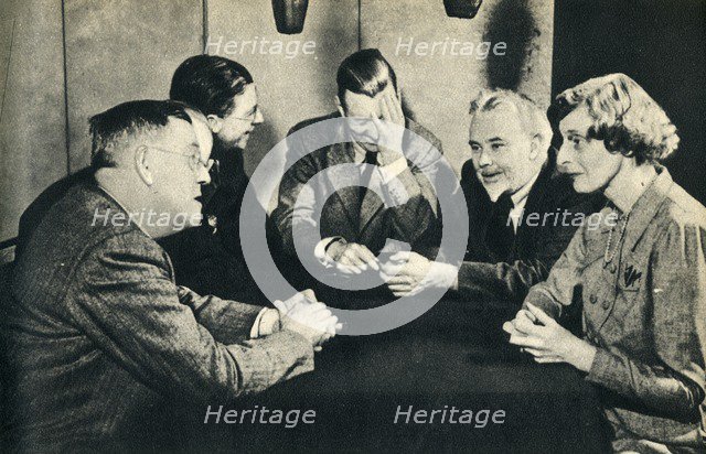 'What a question!' The Brains Trust in overseas session with Donald McCullough ', 1942. Creator: Unknown.