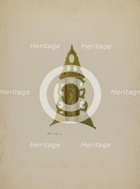 Patch Box from Ky. Rifle, c. 1938. Creator: Albert J. Levone.