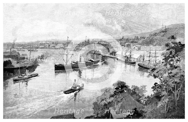 'Brisbane From Bowen Terrace', 1886. Artist: Unknown