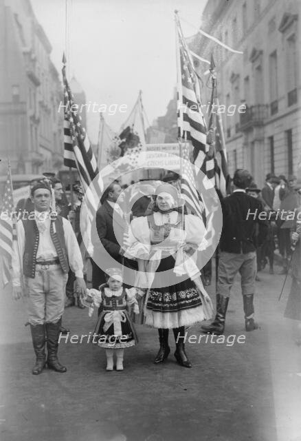 Bohemians in Wake up America parade, 1917. Creator: Bain News Service.