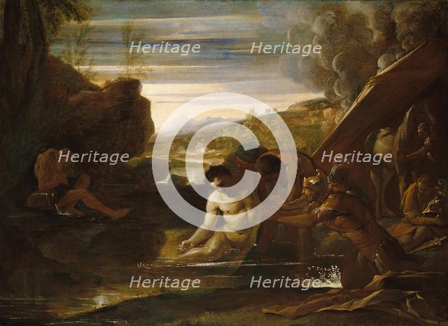 Alexander the Great Rescued from the River Cydnus, ca. 1650. Creator: Pietro Testa.