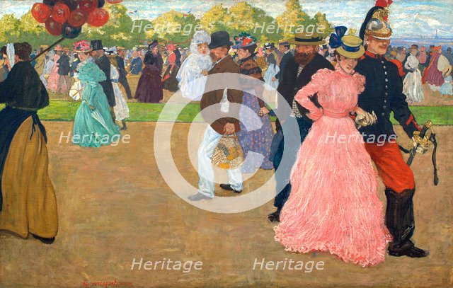 Sunday Stroll in the Bois de Boulogne. Artist: Evenepoel, Henri Jacques Edouard (1872-1899)
