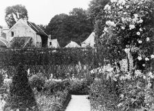 Pavilion Colombe, Mrs. Edith Wharton's villa, St. Brice-sous-Forêt, France, with garden..., 1925. Creator: Frances Benjamin Johnston.