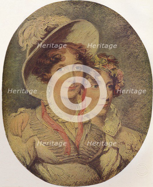 Princess Amelia of Brunswick and Her Daughter Princess Charlotte, 1919. Artist: George Hayter