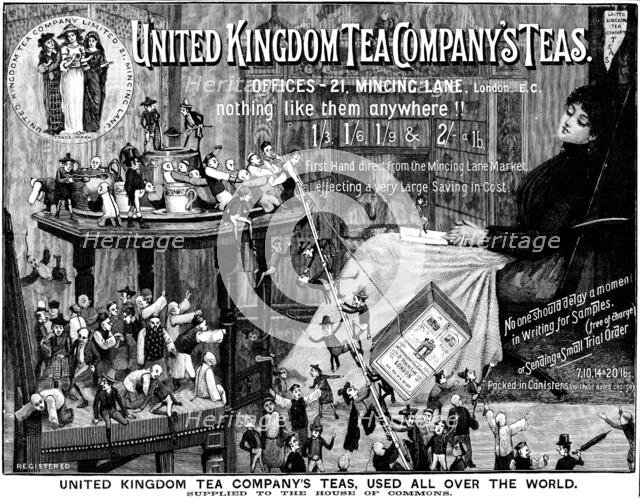 Advertisement for the United Kingdom Tea Company’s Teas, 1890. Creator: Unknown.