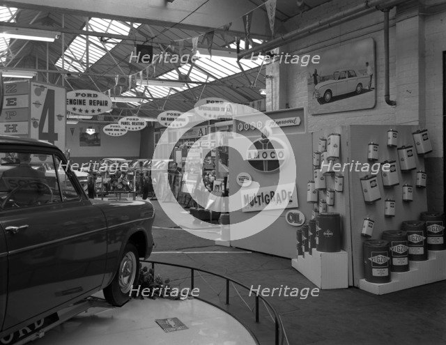 Exhibition at a Ford dealers in Rotherham, South Yorkshire, 1964.  Artist: Michael Walters