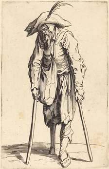 Beggar with Wooden Leg, c. 1622. Creator: Jacques Callot.