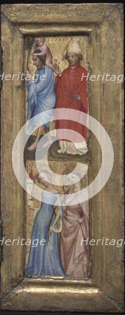 St. Christopher and St. Erasmus; St. Barbara and another female saint, c. 1424. Creator: Unknown.
