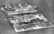 Aerial view of Ellis Island Immigration Station, New York, USA, 1926. Artist: Unknown