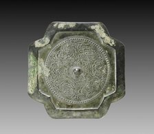 Cruciform Mirror with Six Blossoms, 960-1127. Creator: Unknown.