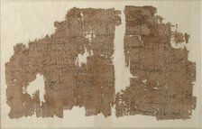 Papyrus fragment, Coptic, 6th-7th century. Creator: Unknown.