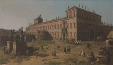 View of the Palazzo del Quirinale, Rome, c1750. Creator: Canaletto (1697-1768).