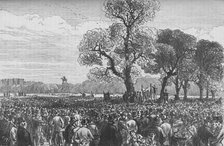 'Meeting at the Reformers' Tree, Hyde Park', c1890. Artist: CR.