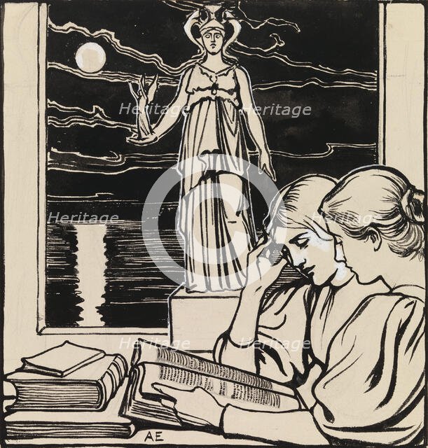 Cover suggestion for the Ateneum magazine, 1898. Creator: Albert Edelfelt.