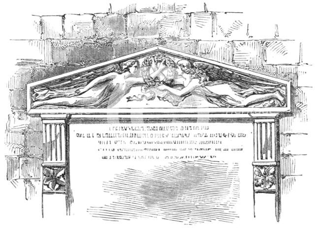 Tablet to the memory of Lord Palmerston’s father and mother, in Romsey Abbey Church, 1865. Creator: Unknown.