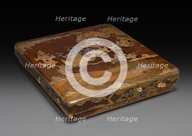 Writing Box (Suzuribako) with Phoenix in Paulownia, c. 1573-1599. Creator: Unknown.