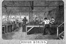 Royal Small Arms Factory, Enfield: Rough Boring, 1861. Creator: William James Palmer.