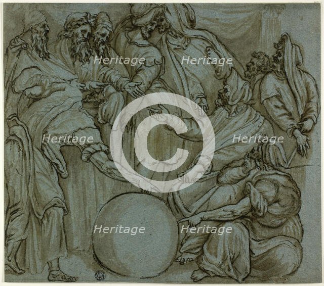 Philosophers Discussing the Terrestrial Globe, n.d. Creator: Unknown.