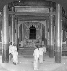 The Lion Throne, Royal Palace, Mandalay, Burma, 1908. Artist: Stereo Travel Co