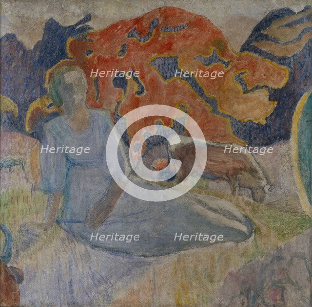 Shepherd girl, 1907. Artist: Karev, Alexei Yeremeevich (1879-1942)