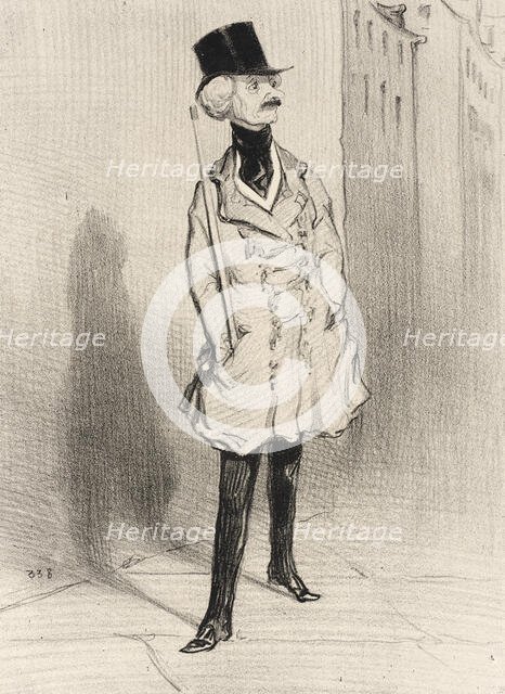 Le Chevalier de l'éperon d'or, 1842. Creator: Honore Daumier.