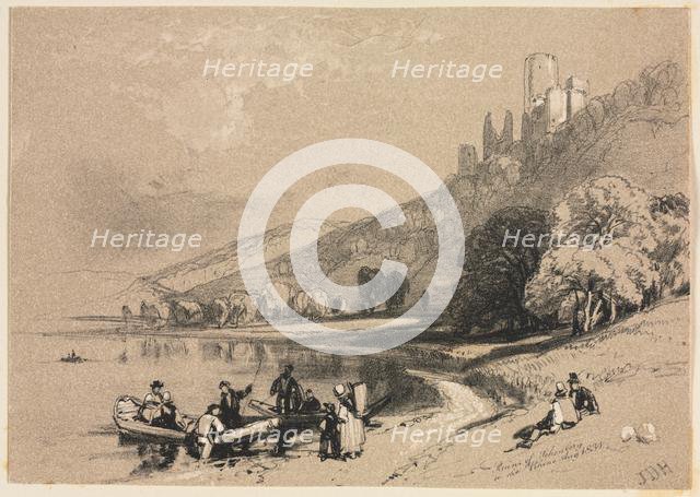 Sketches at Home and Abroad: Ruins of Schonberg on the Rhine, 1834. Creator: James Duffield Harding (British, 1798-1863); Charles Tilt, Fleet Street.